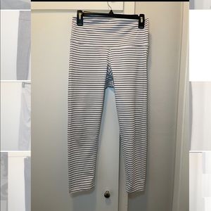 DYI White and Grey Striped Leggings